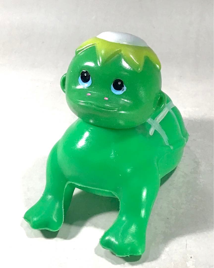 昭和レトロ ハイハイ 河童 赤ちゃん 人形 妖怪 お化け 駄玩具 ソフビ ②