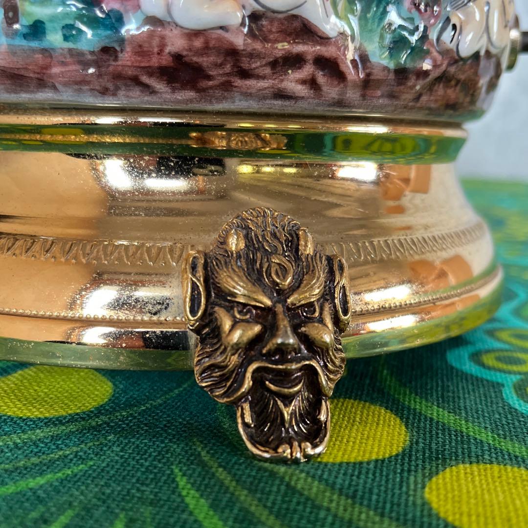 ☆REUGE☆リュージュ☆陶器製☆カラクリ オルゴール☆葉巻入れ【送料込み】