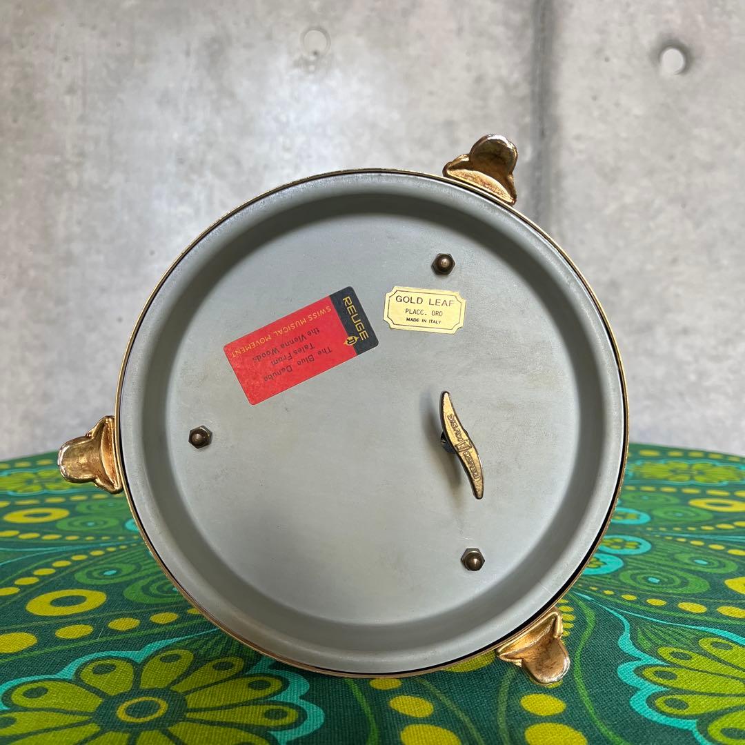 ☆REUGE☆リュージュ☆陶器製☆カラクリ オルゴール☆葉巻入れ【送料込み】