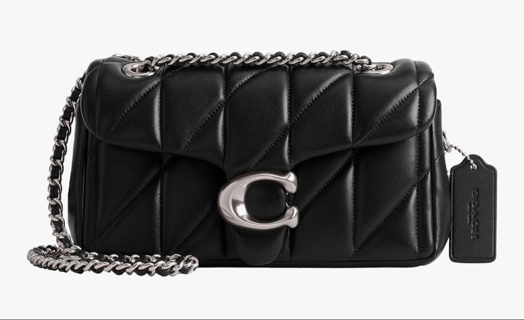 【新品】COACH タビー ショルダー バッグ 20・キルティング　シルバー