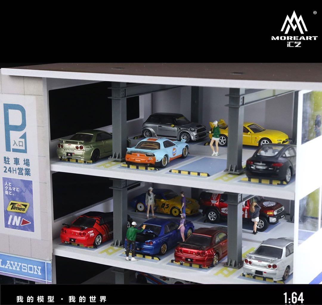《最新入荷》1/64【日本の立体駐車場建物】LED照明付き
