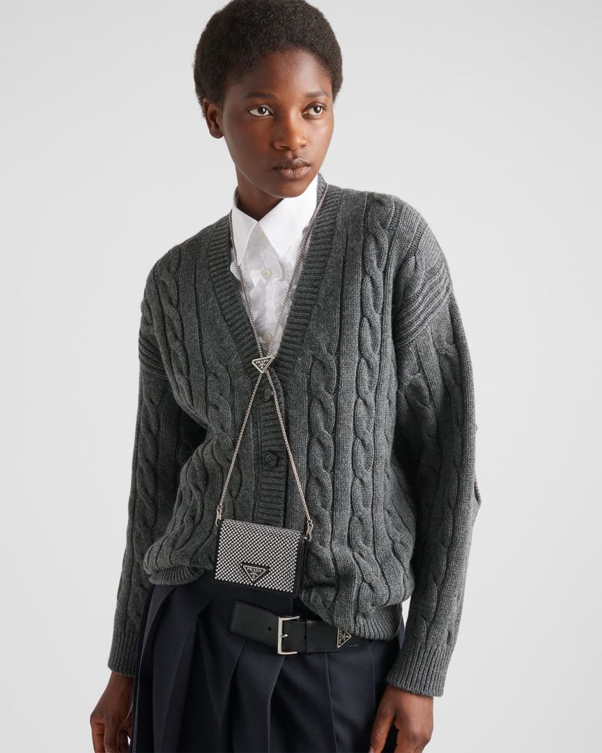 prada ミニバッグ ショルダー カードケース スワロフスキー