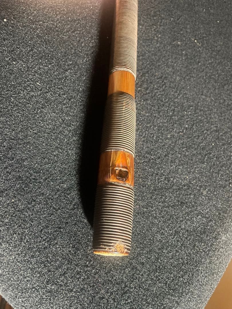 山 　②龍笛　本管　雅楽　藤巻　長さ40cm 江戸期時代物