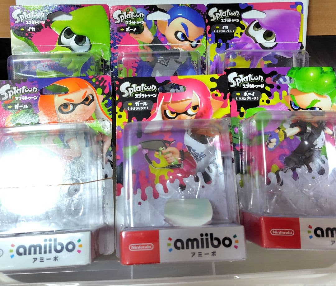 【箱有】レア物スプラトゥーン amiibo ガール　イカ　オレンジ　ネオピンク
