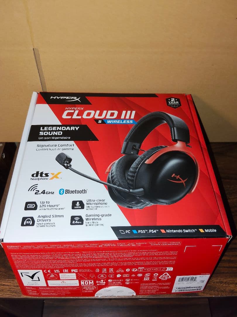 【開封美品】HyperX Cloud III S　ワイヤレスヘッドセット
