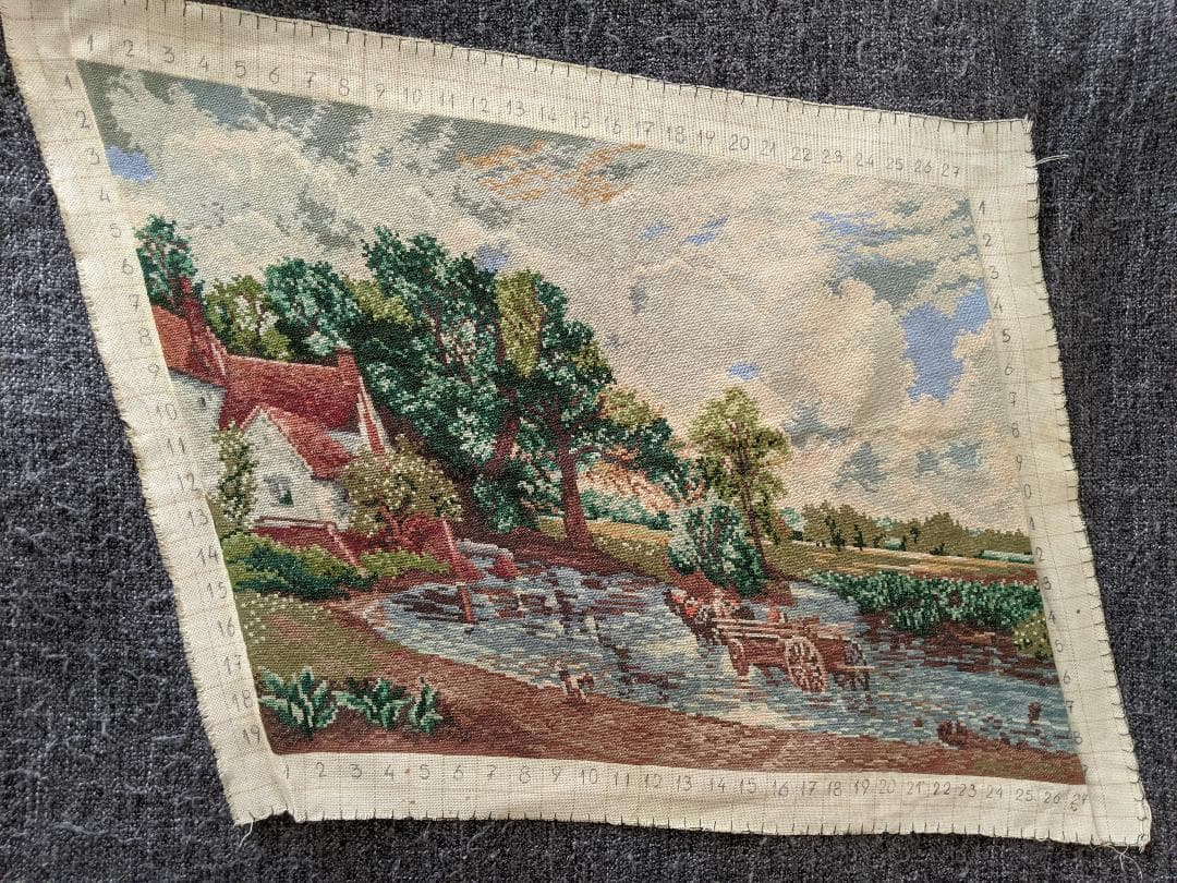 ヨーロッパ式刺繍絵タペストリー:  At the 