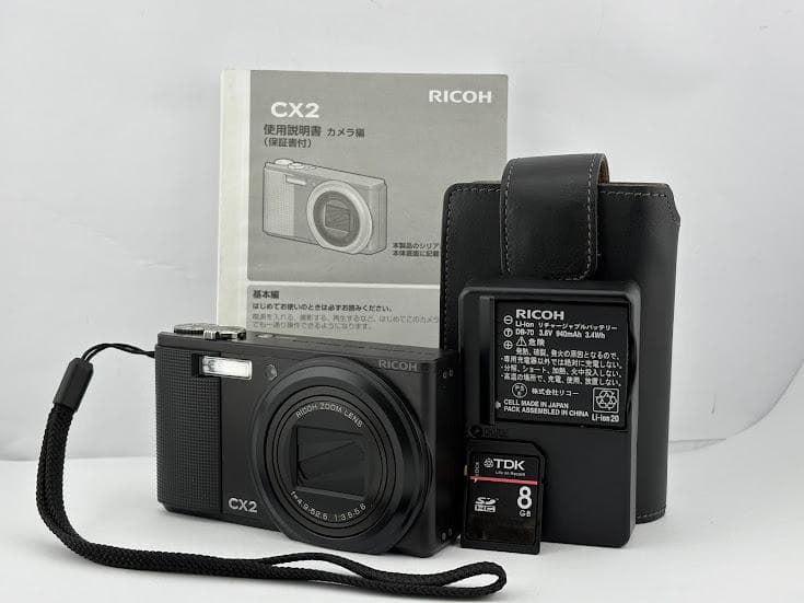 ★極上美品★リコー RICOH CX2 ブラック ★バッテリー、充電器他 付★
