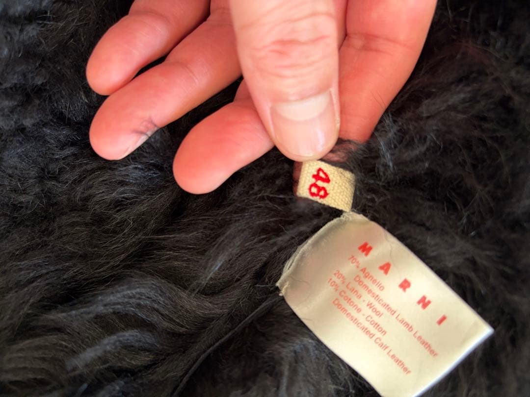 【購入希望値段交渉受付ます】MARNI ムートン シングルライダースジャケット