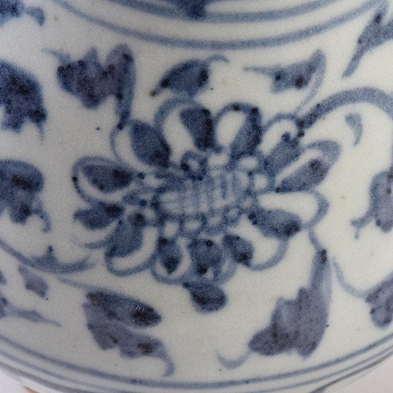 中国　青花　花卉文玉壷春瓶　N　R8966