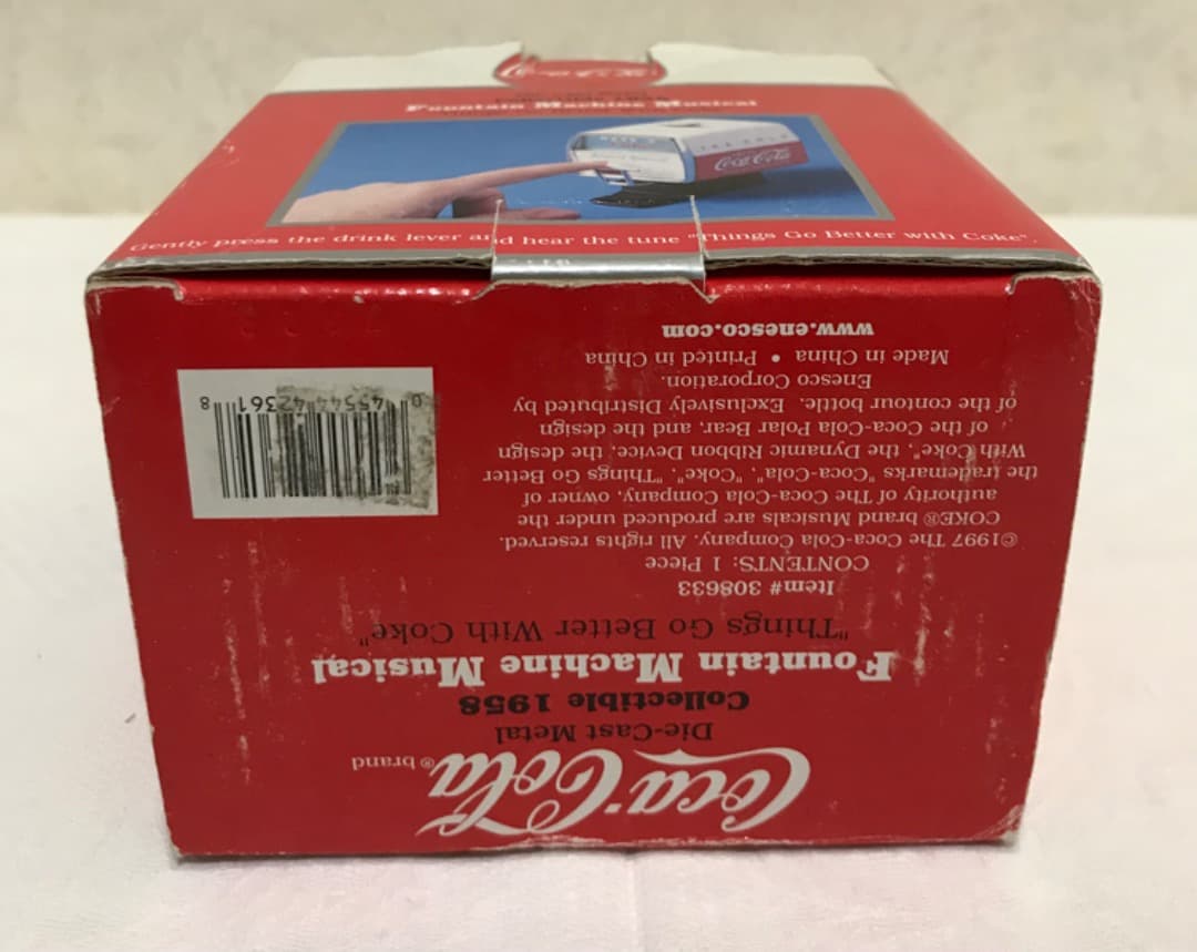 コカコーラ 1958 ファウンテンマシン ミュージカル エネスコ　箱・証明書付
