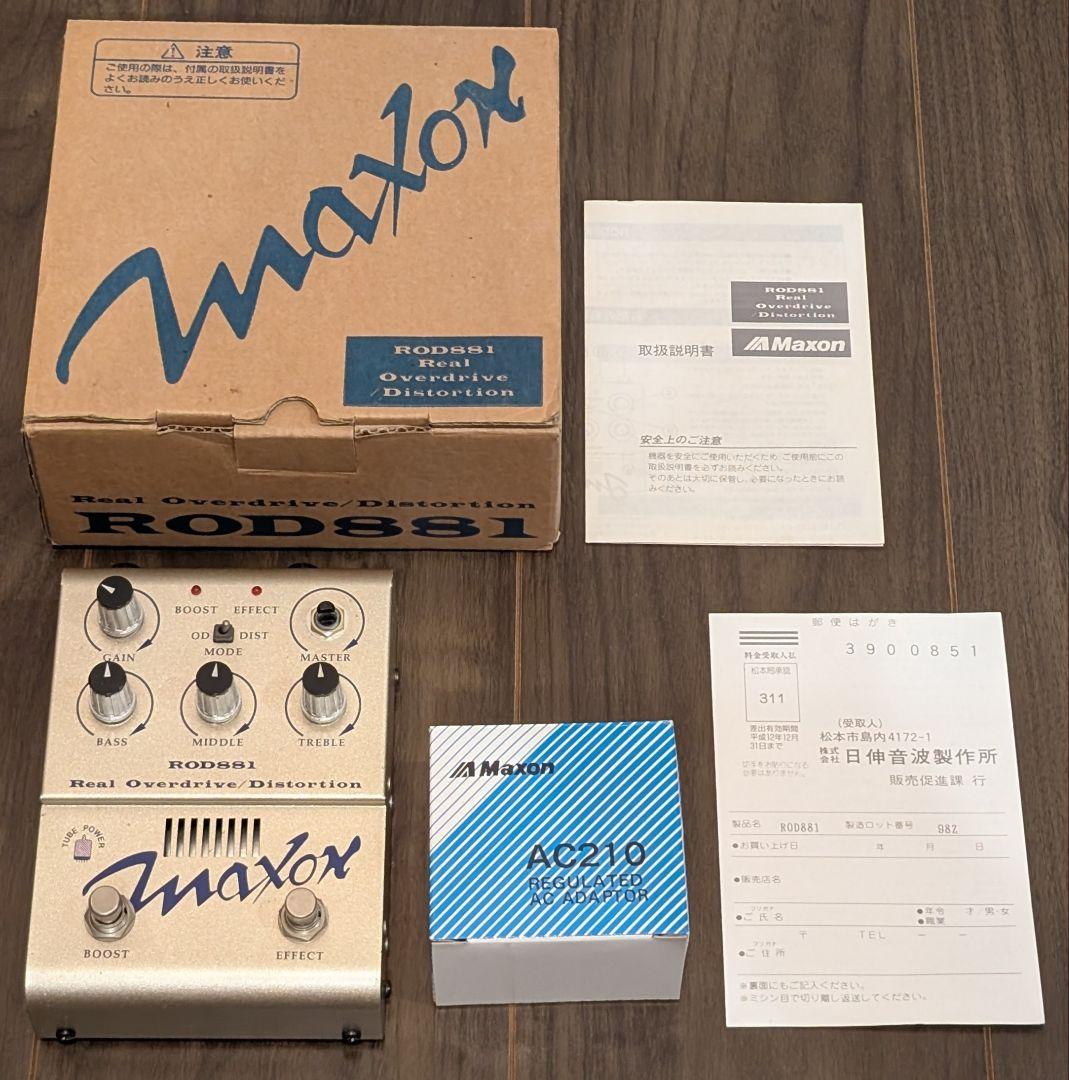 Maxon ROD881 オーバードライブ/ディストーション　箱・おまけ付き