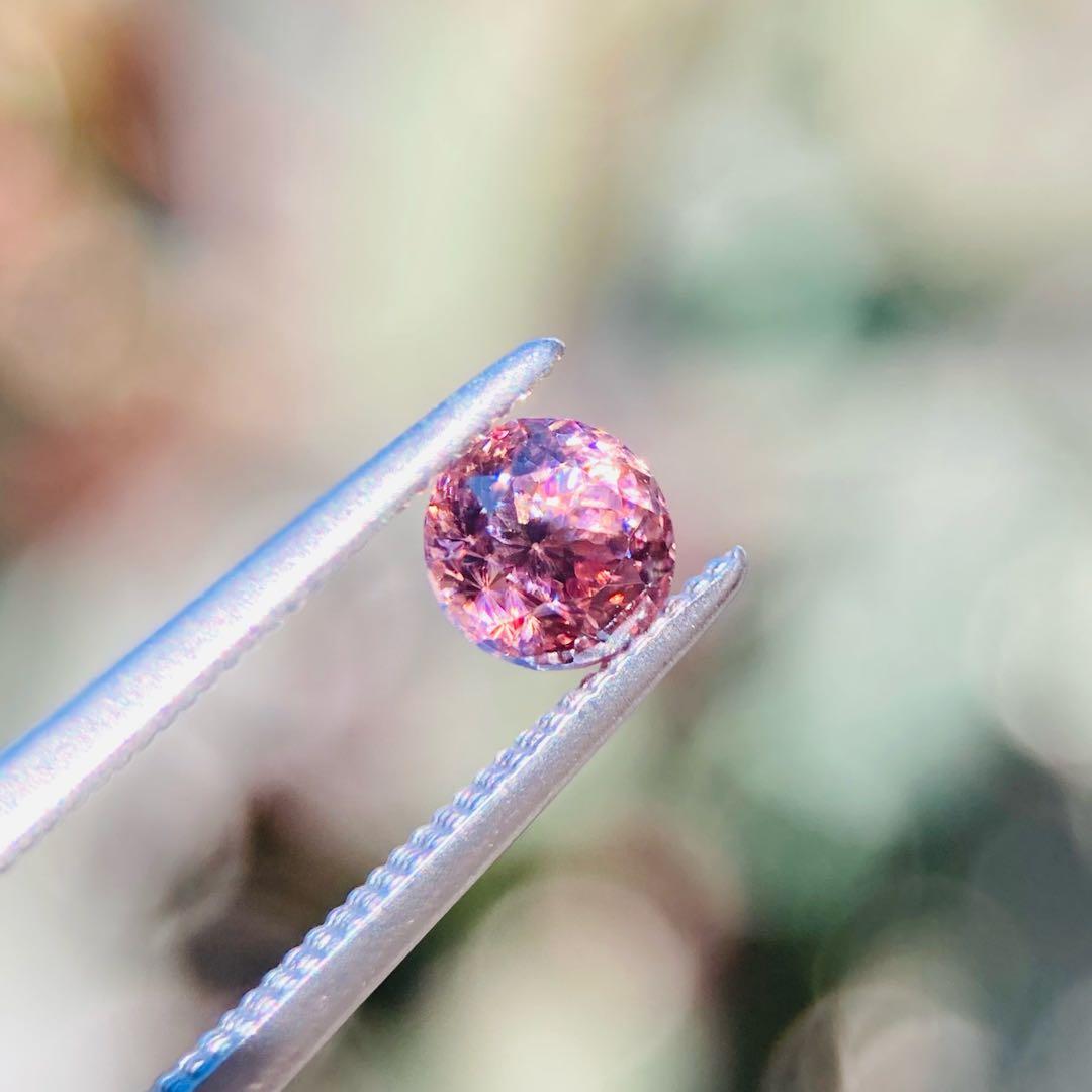 天然石　ピンクジルコン　ルース　天然石リング