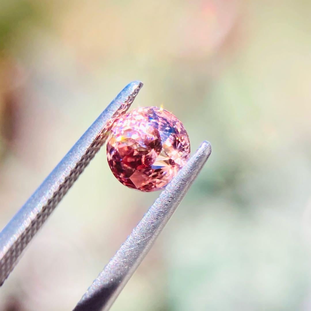 天然石　ピンクジルコン　ルース　天然石リング