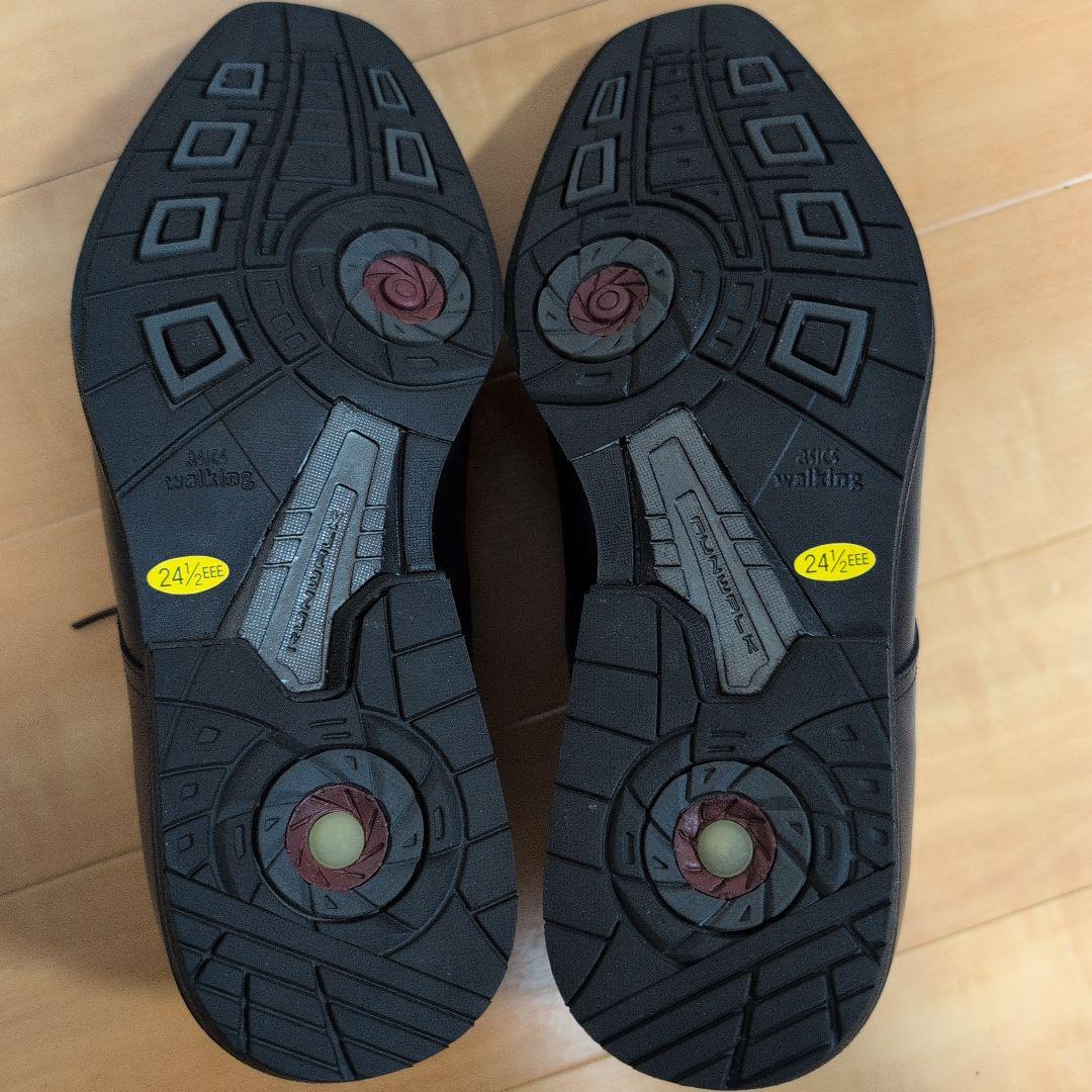 ASICS RUN WALK ブラックシューズ