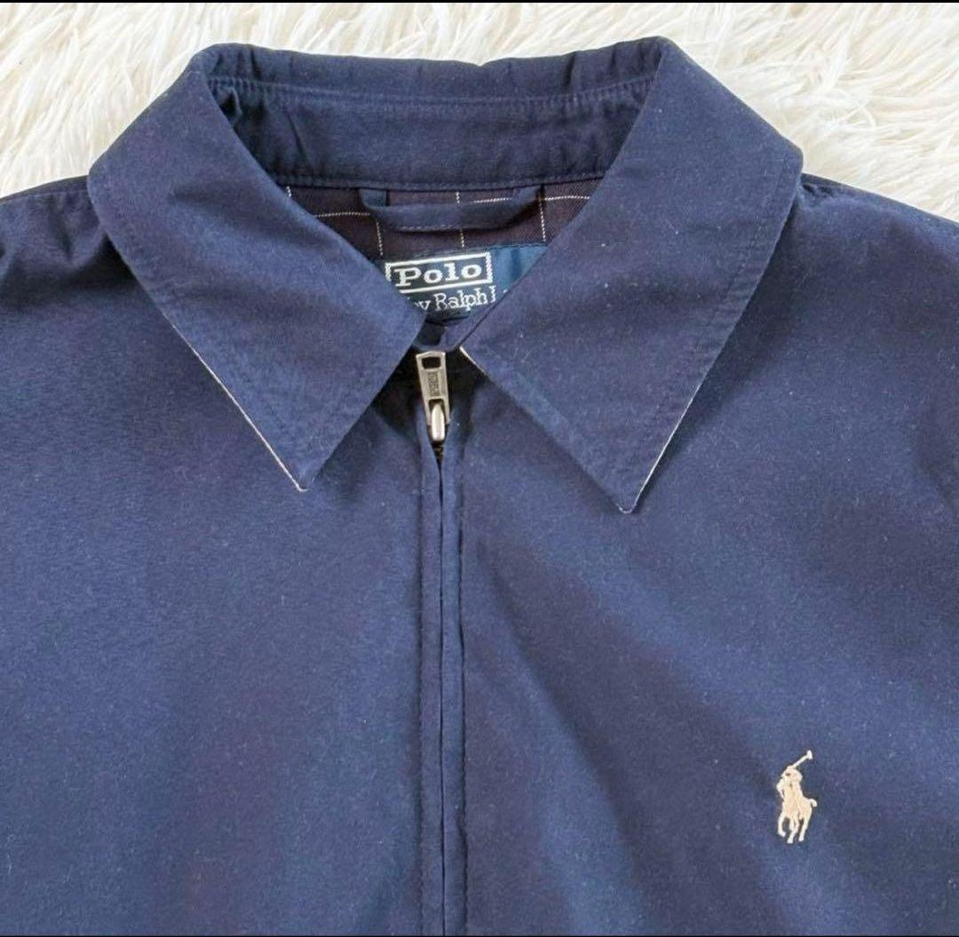 【美品】ポロバイラルフローレン スウィングトップ ネイビー チェック Mサイズ