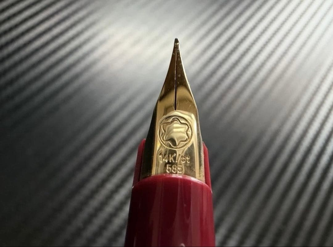 極美品 モンブラン クラシック 万年筆 ボルドー EF 極細字