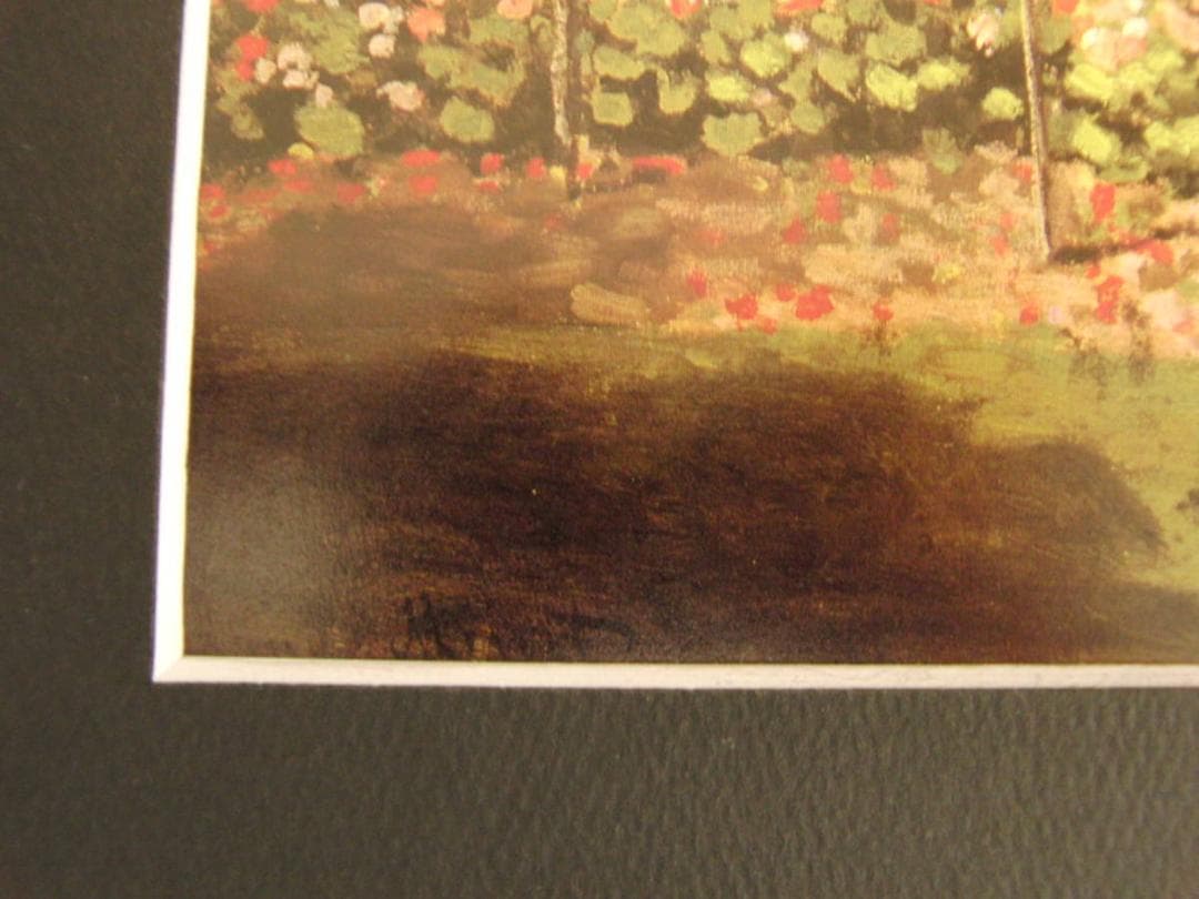 クロード・モネ、「Garden in Bloom」、厳選、希少大判画集・額装画