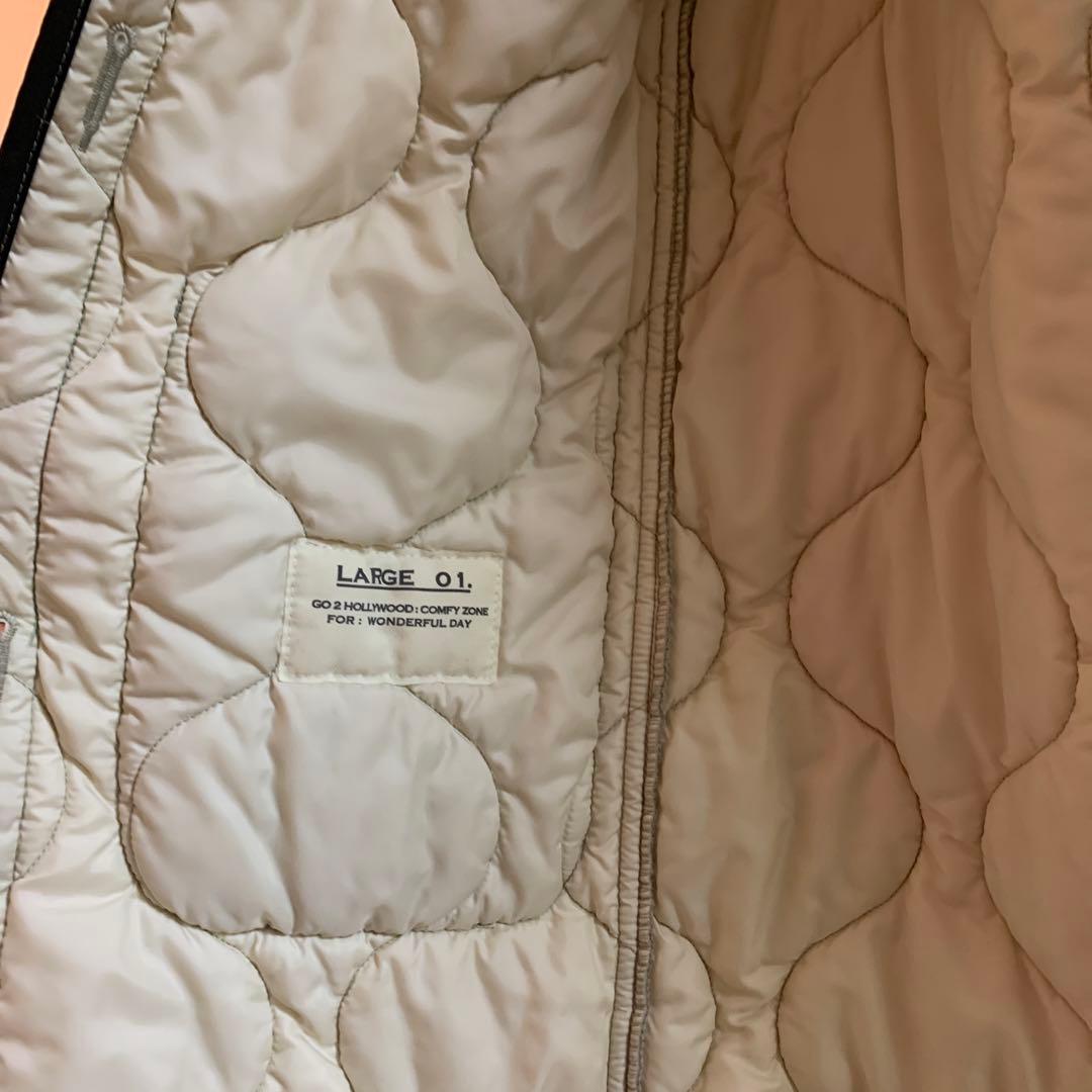 goto hollywoodライナーキルトコート01カーキ