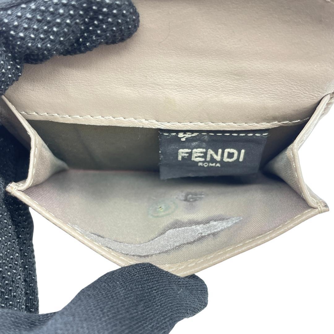 FENDI フェンディ　ズッカロゴ　スモールウォレット　三つ折り財布　付属品完備