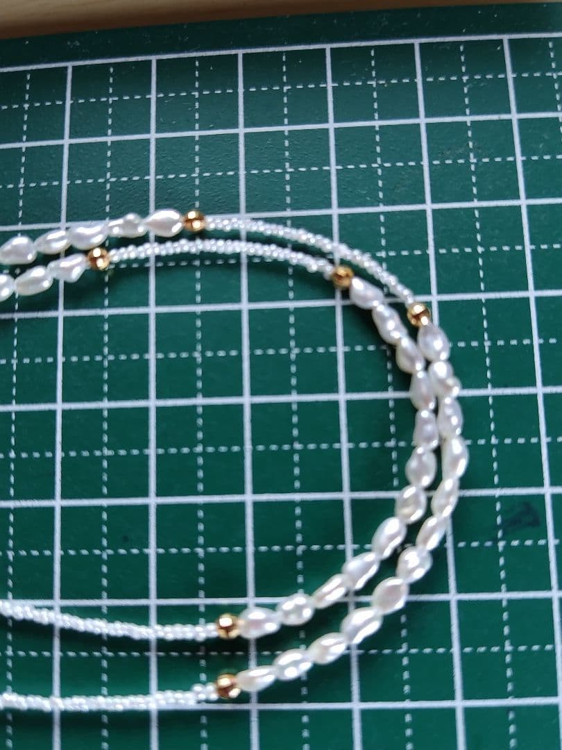 白蝶真珠、アコヤ真珠、ベビーパール、芥子パール、砂ケシパールの、Yネックレス