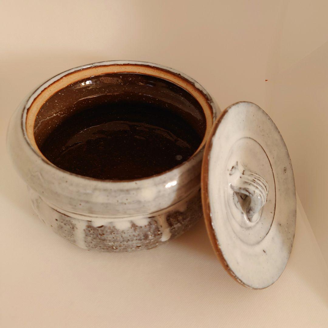 萩焼　水指（人間国宝）十一代三輪休雪 替蓋（塗蓋）　裏千家淡々斎花押 共箱あり