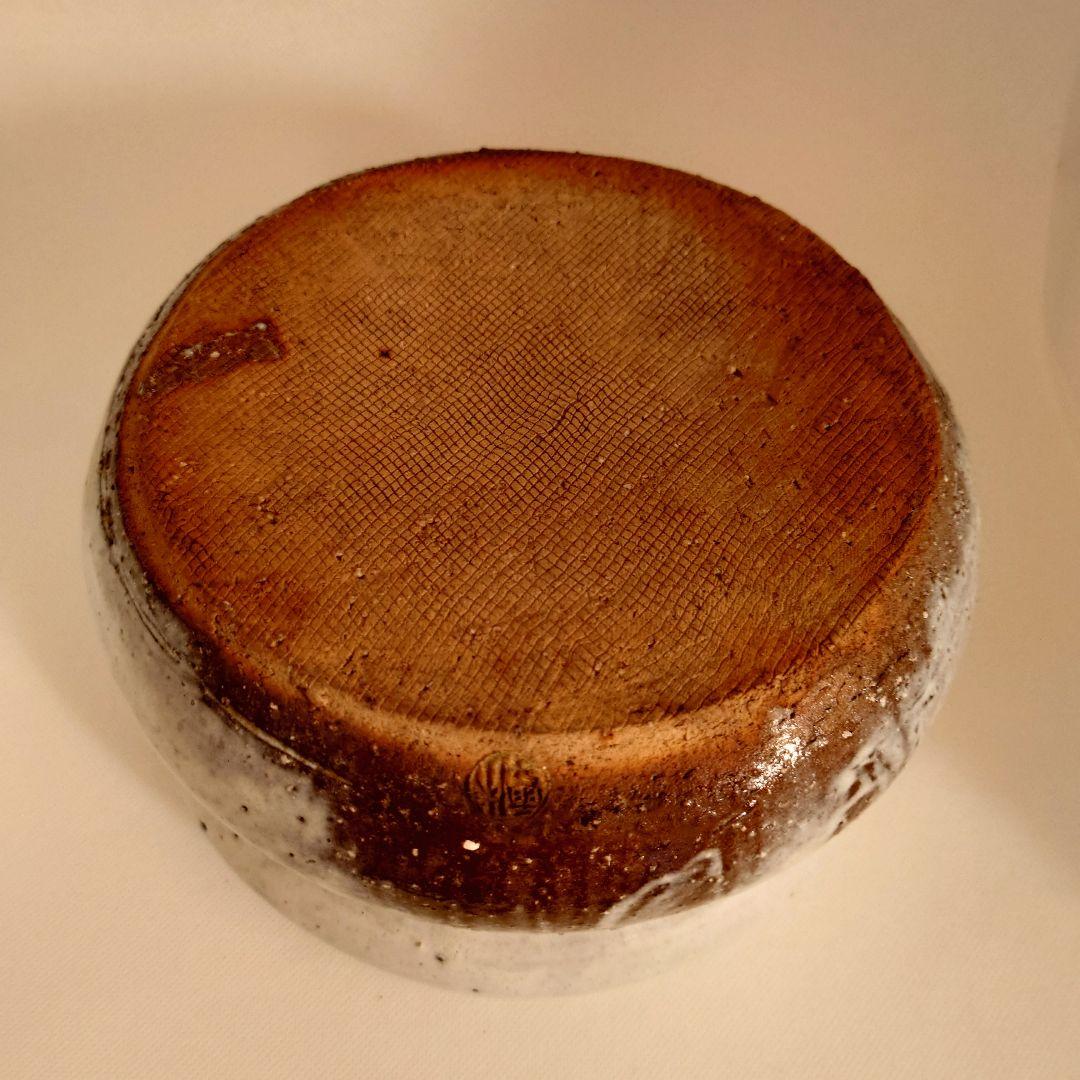 萩焼　水指（人間国宝）十一代三輪休雪 替蓋（塗蓋）　裏千家淡々斎花押 共箱あり