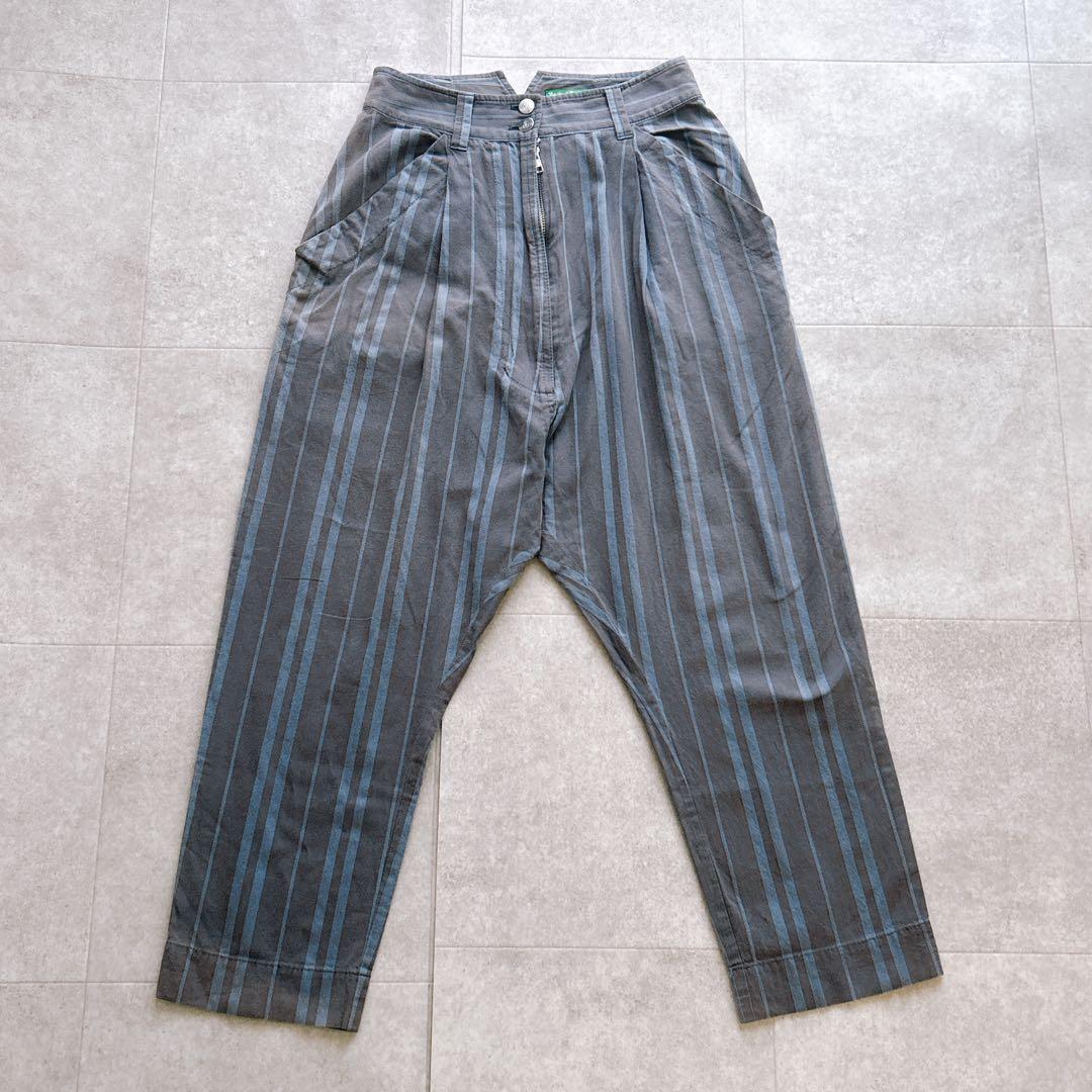 ヴィヴィアンウエストウッドレッドレーベル オーブ刺繍 ストライプ サルエルパンツ