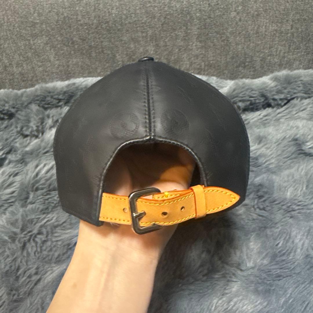 ルイヴィトン レザー ベースボールキャップ ブラック