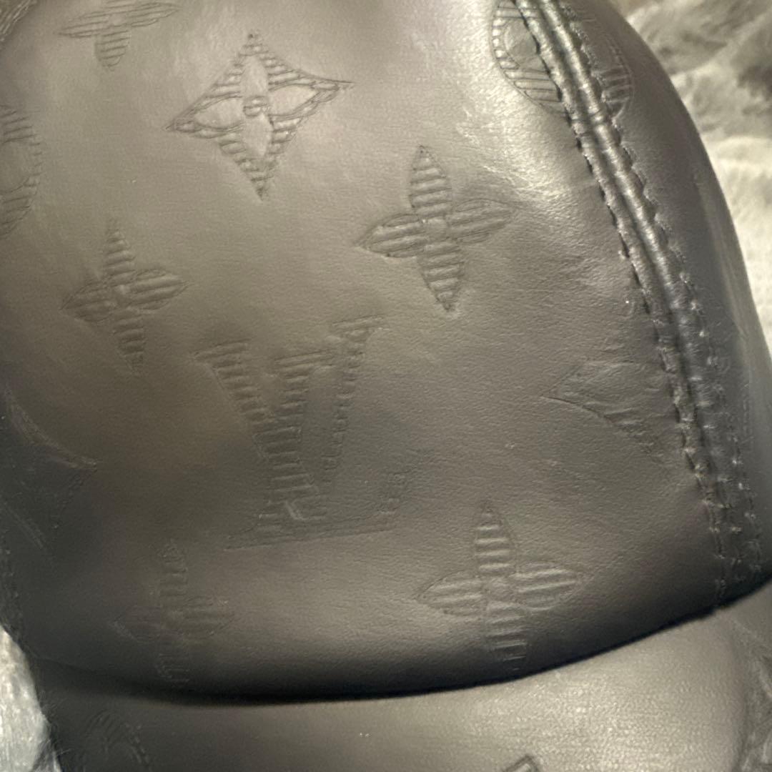 ルイヴィトン レザー ベースボールキャップ ブラック