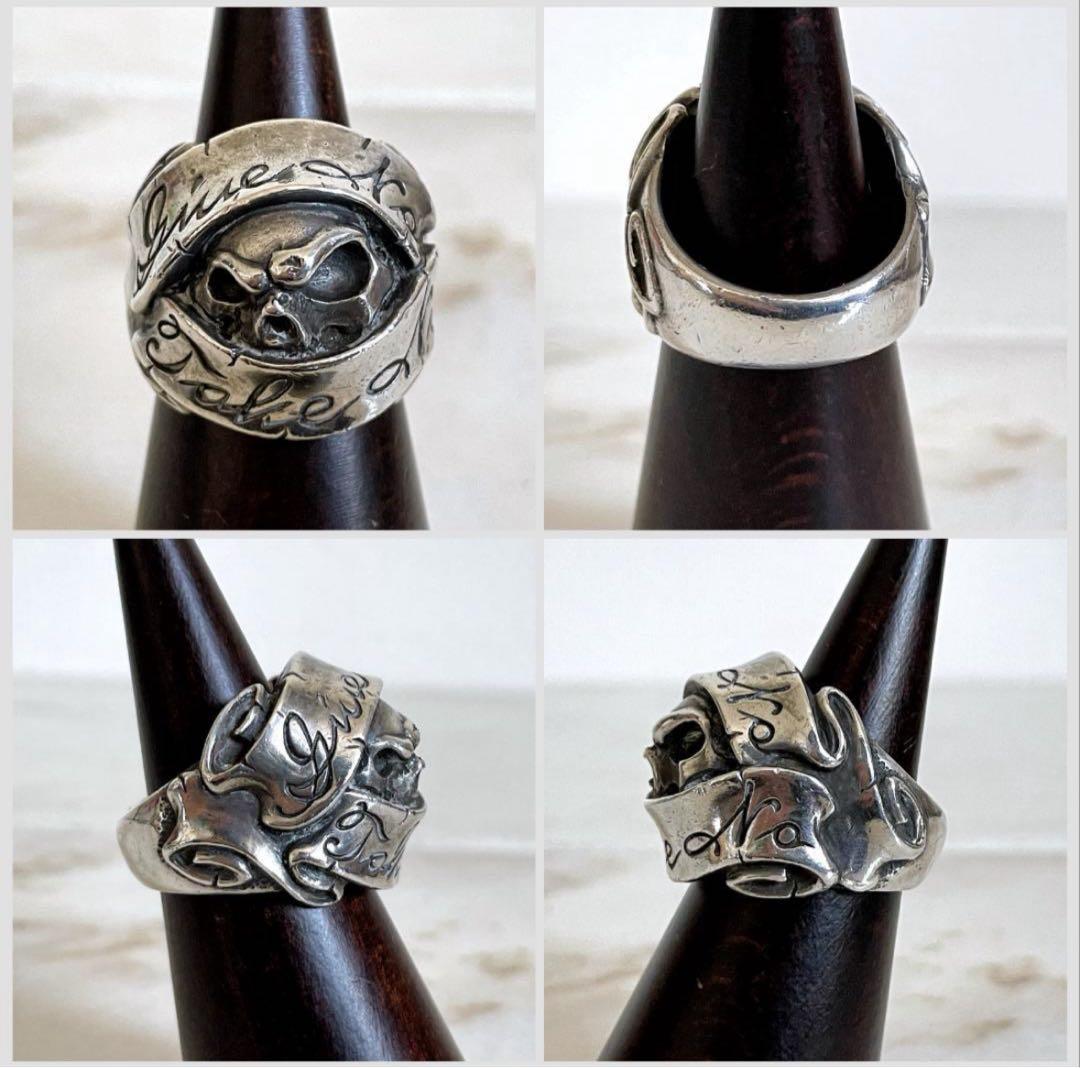 希少☆Rat Race ラットレース シルバー925 スカルヘッド 髑髏リング