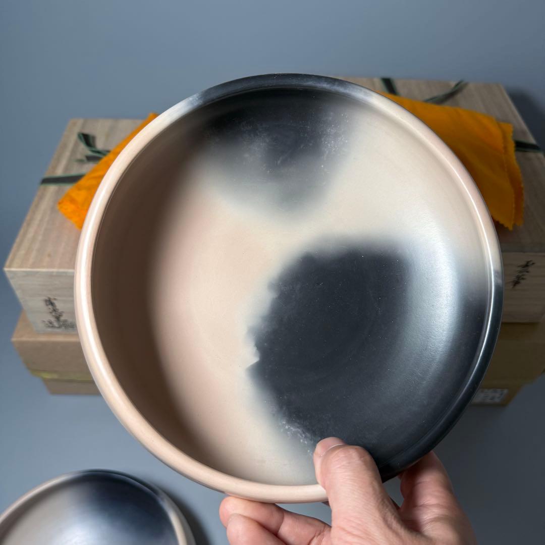 柳川　蒲池焼　土器師　伊東征隆　自作　茶道具　雲華灰器　炉用　風炉用　共箱　共布