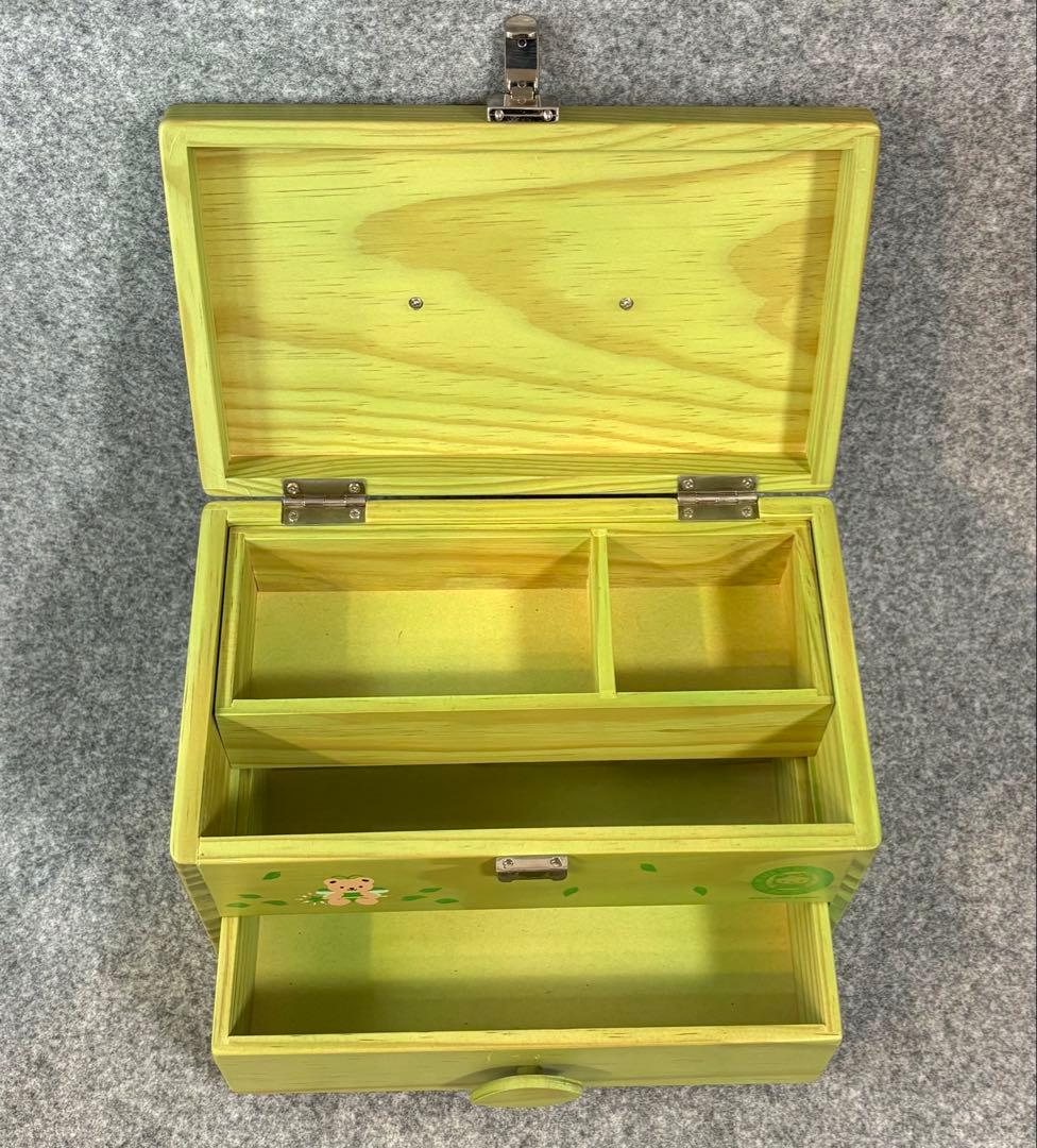 フェアリーキティ 妖精 木製 ソーイングボックス 裁縫箱 グリーン