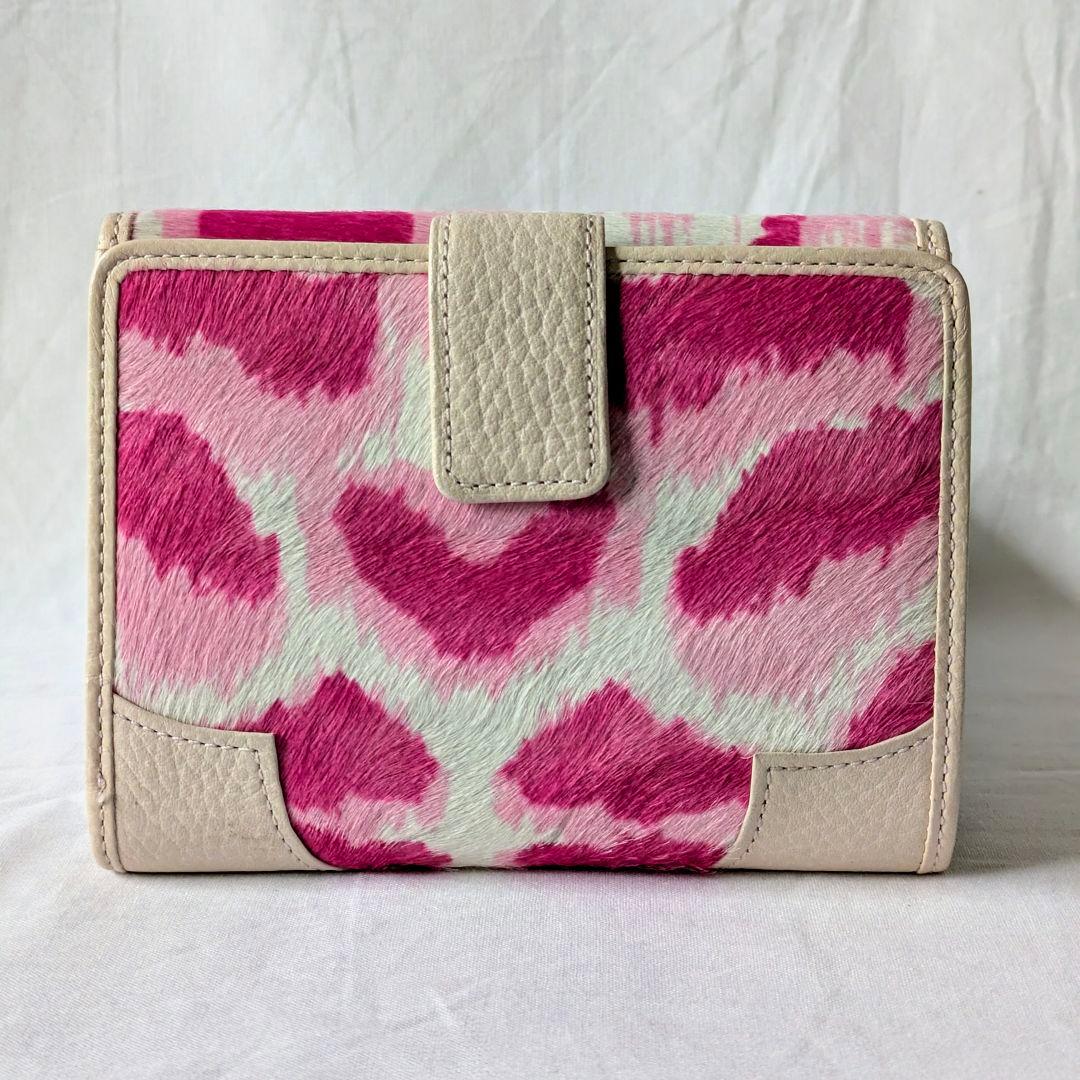 vivienne westwood ハラコ レオパード 三つ折り財布 ORB