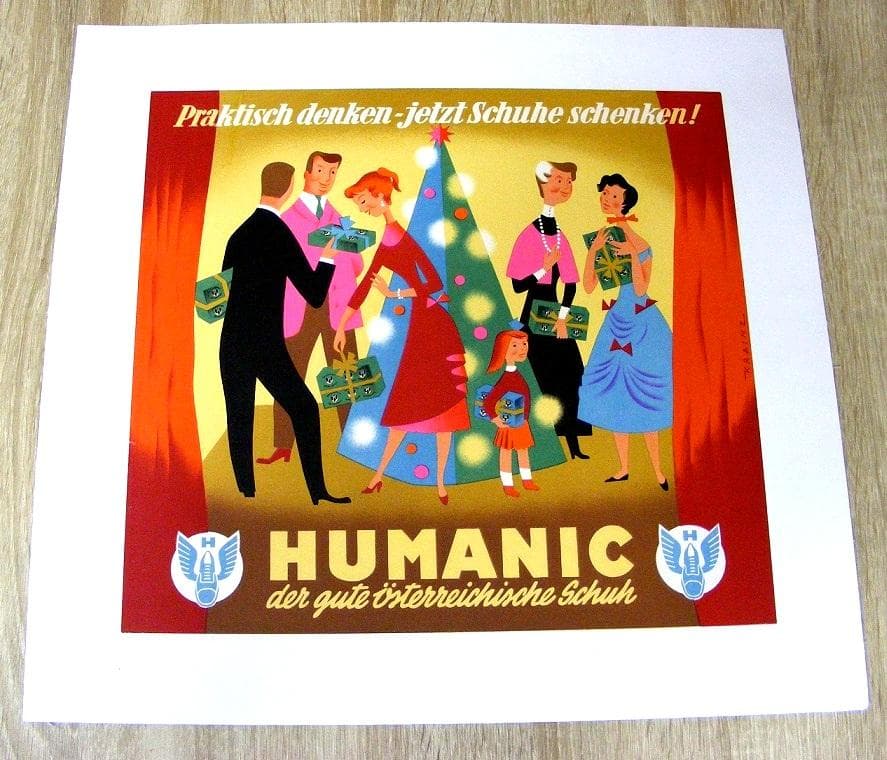 Krainz humanic 1950年ドイツ製リトグラフポスター