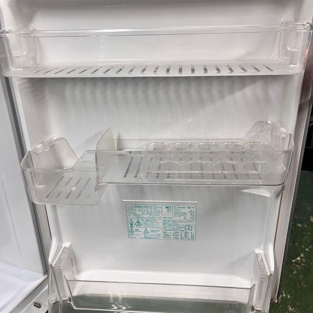 618 SHARP どっちもドア　大型冷蔵庫　350L 300L強　家庭用　小型
