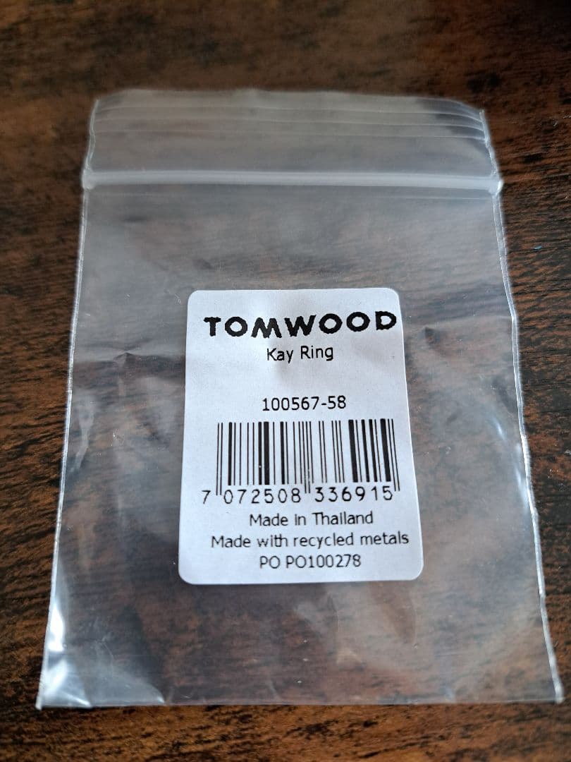 Tom Wood　Kay Ring　サイズ58(18号)　2025年5月購入