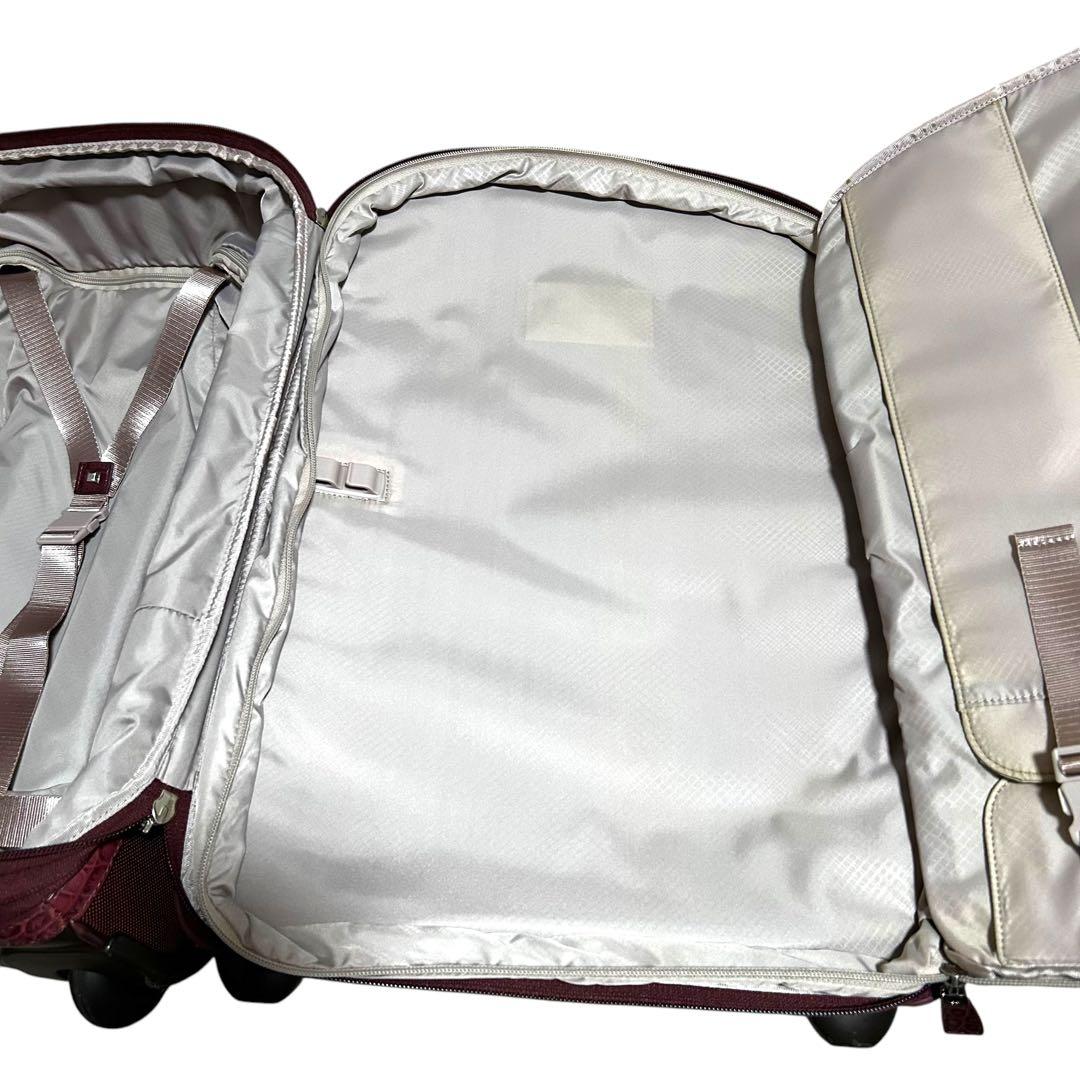 美品　トゥミ　大容量　キャリーケース　ワインレッド　レザー　ナイロン　クロコ型押