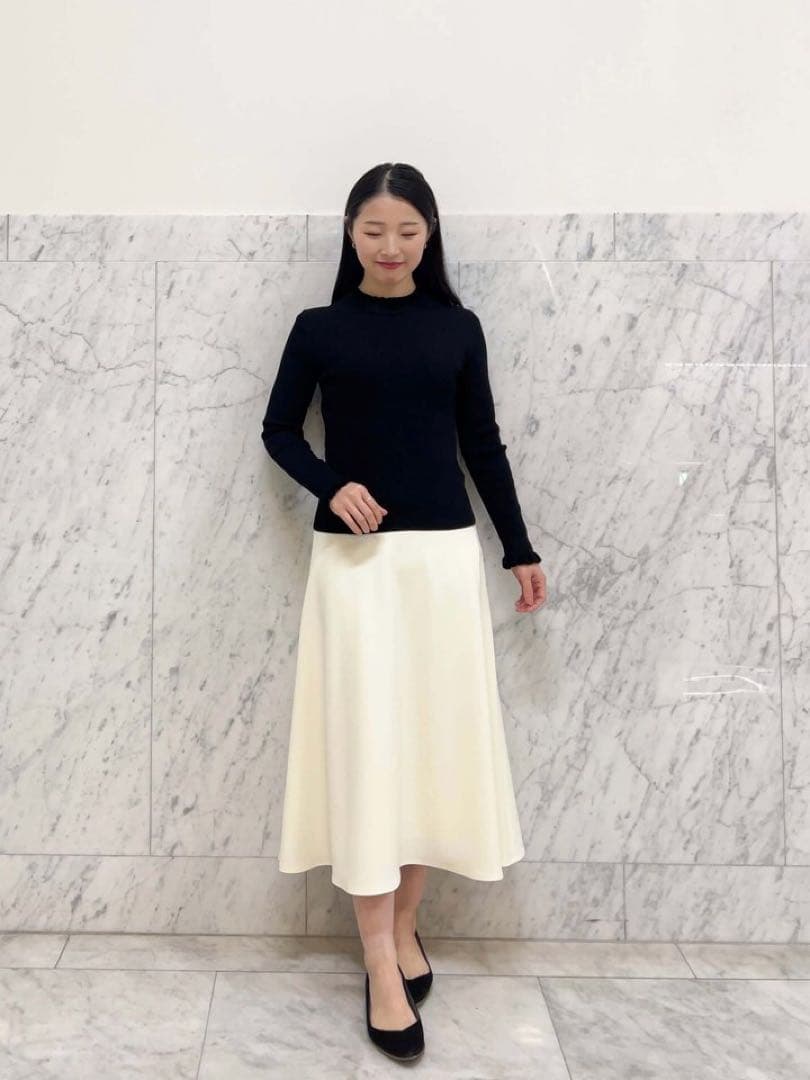 エムプルミエ　ニットジョーゼットスカート34 タイムセール