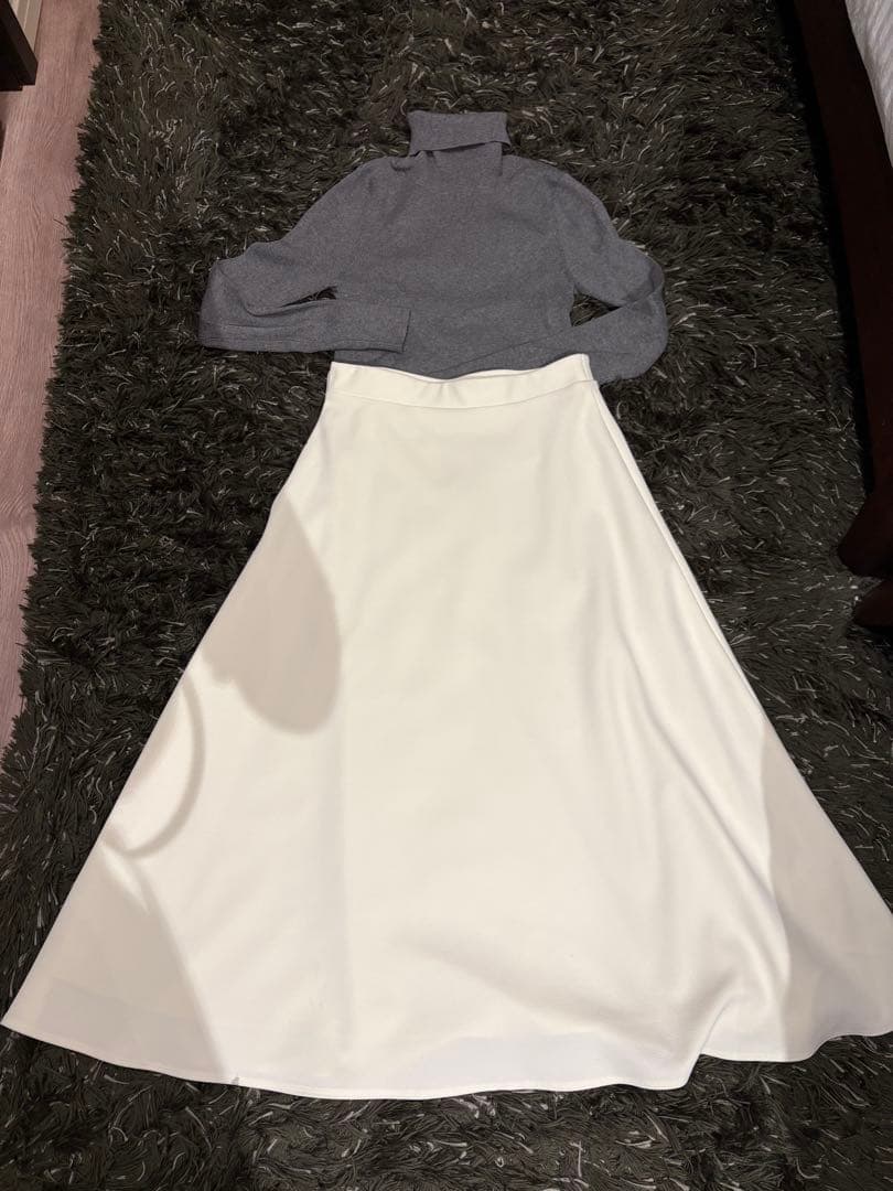 エムプルミエ　ニットジョーゼットスカート34 タイムセール