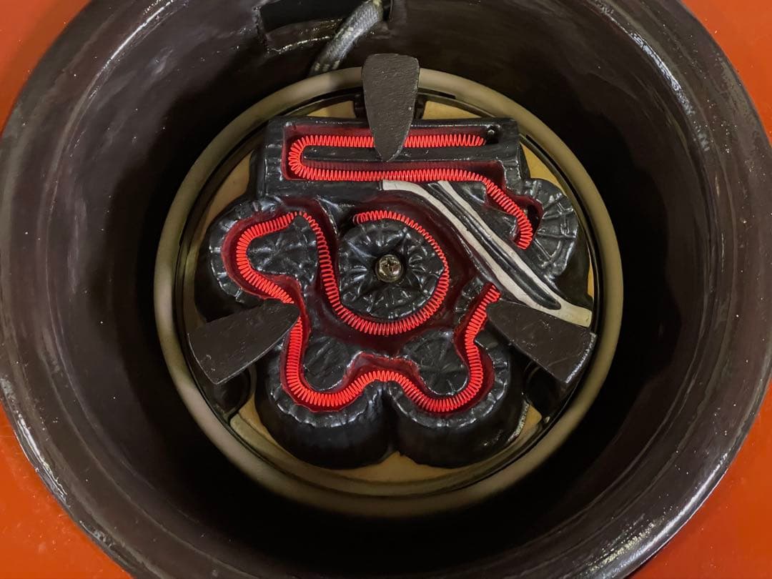 「母」 朱漆 置炉 野々田 電熱器 表千家 100V400W 茶道具 (Ｂ)