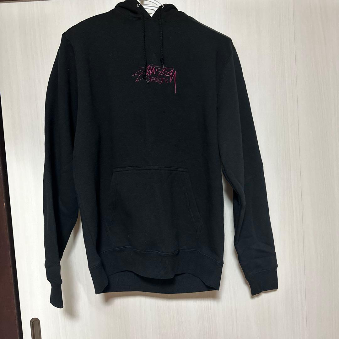 STUSSY ブラック　パーカー　正規品　レア