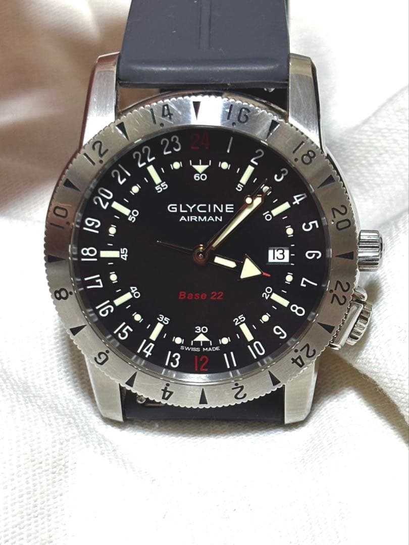 グリシン エアマンBase22 GMT 現品のみ　GLYCINE