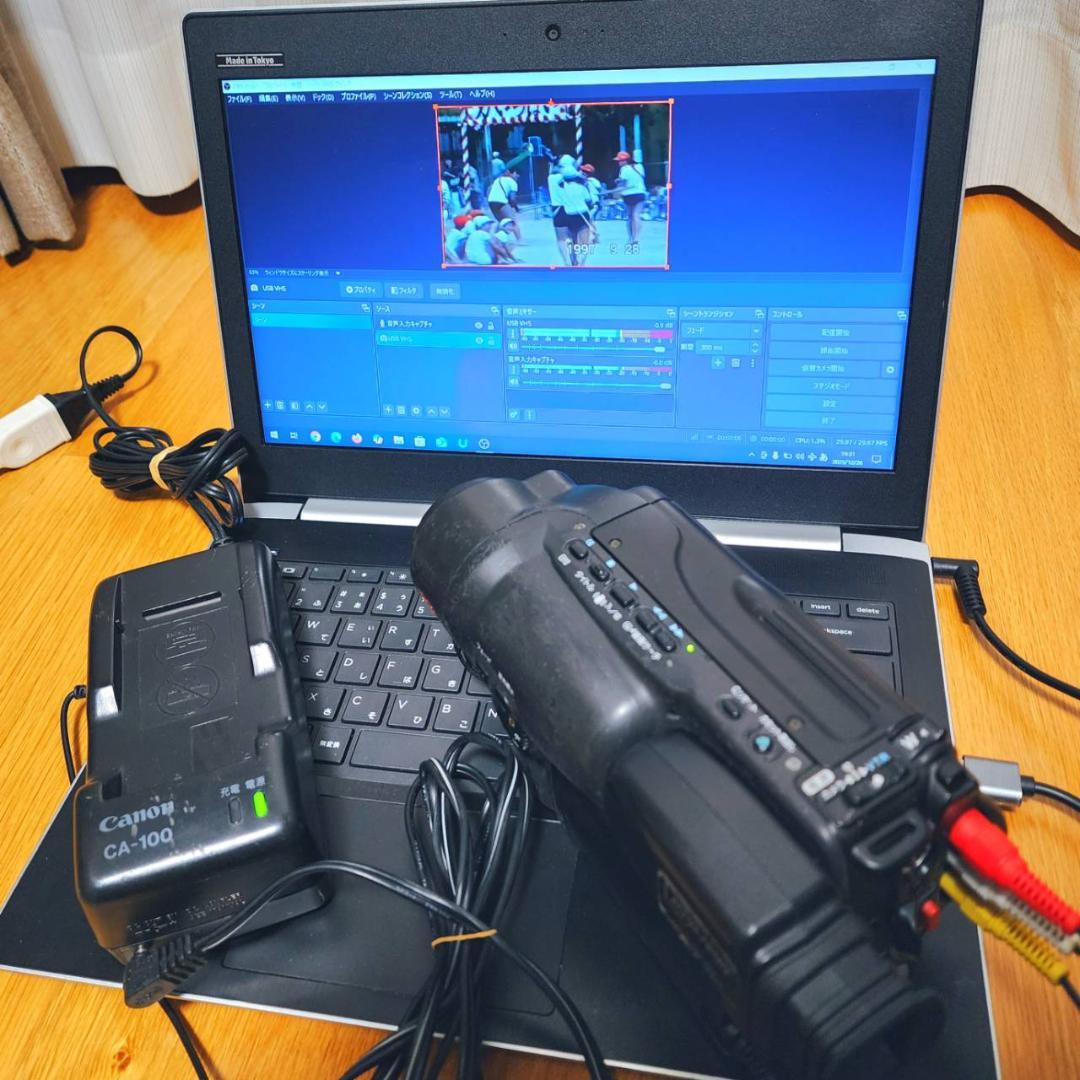 【動作確認済】希少 Canon 高画質 Hi8 ビデオカメラ ACアダプタセット