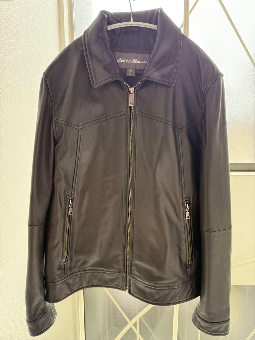 Eddie Bauer エディバウワー ブラックレザージャケット S