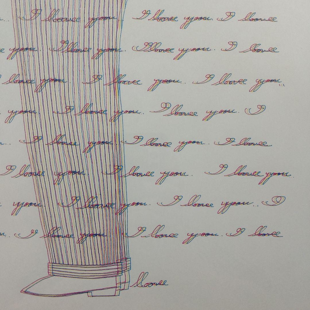 \"新品\"シルクスクリーン 靉嘔あいおう『I Love You』草土社額装、共箱付