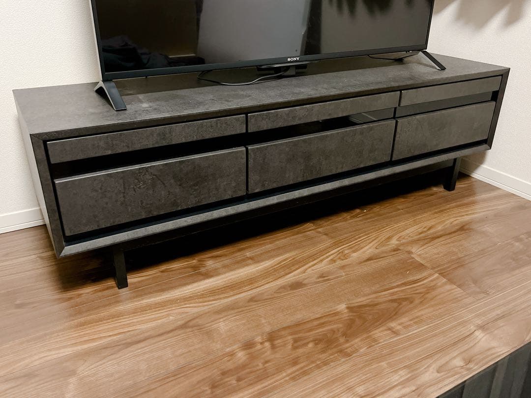 テレビボード　ブラックグレー