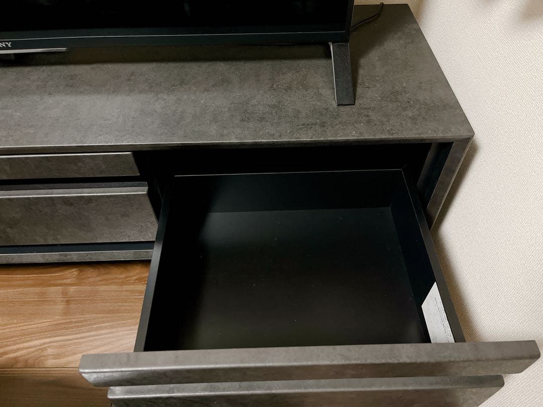 テレビボード　ブラックグレー