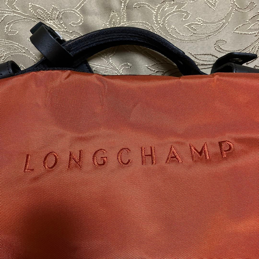 美品！LONGCHAMP ボストンバッグ オレンジ　2way 大きめ