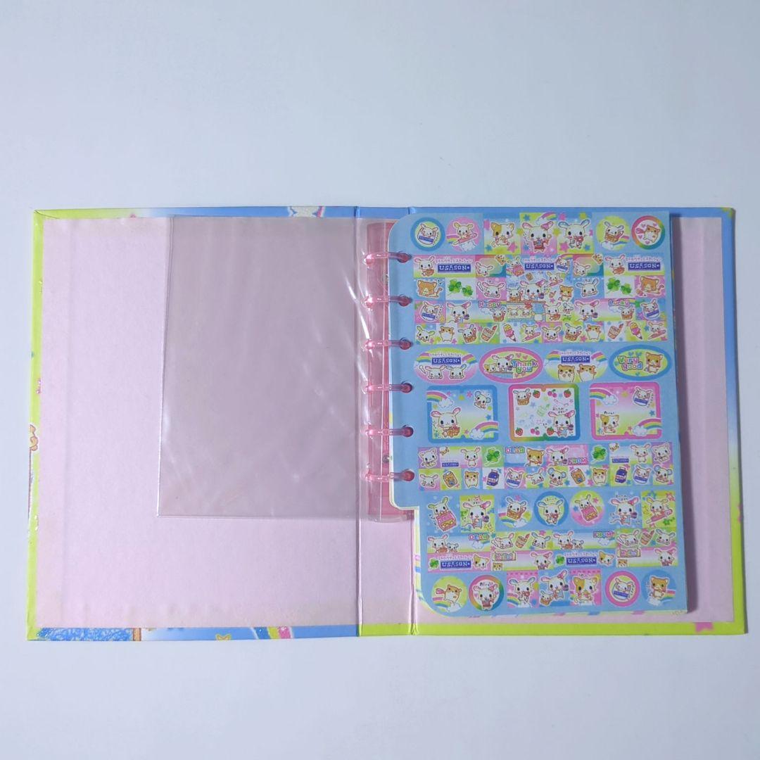 【 当時物 】USASON うさぎ プロフィール帳 シール付き