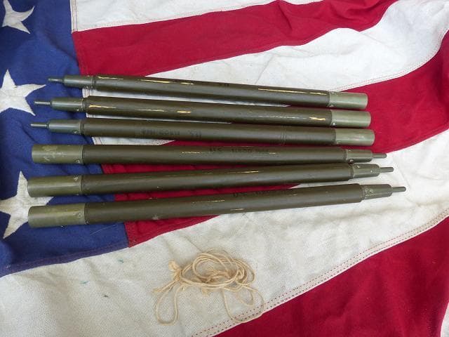 、さまリクエスト1968” 米軍実物 デッド!　テントポール　8本セット 軍幕